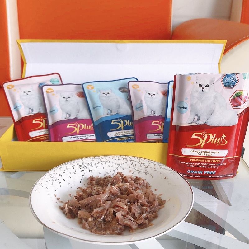 Pate cao cấp 5 PLUS Cho mèo mọi lứa tuổi 70gram, thức ăn ướt cho mèo 5PLUS