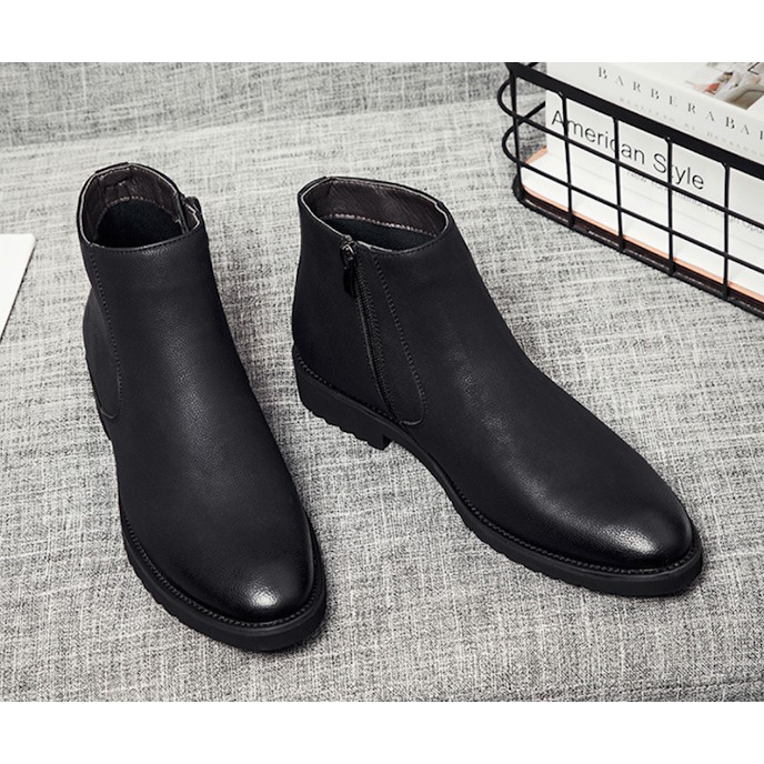 Giày Tây Boots nam cổ lửng Chelsea Boots Zip | BigBuy360 - bigbuy360.vn