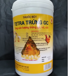 TETRA TRỨNG 1Kg to đồng đều, đẻ sai, nâng cao đề kháng cho gia cầm thủy cầm