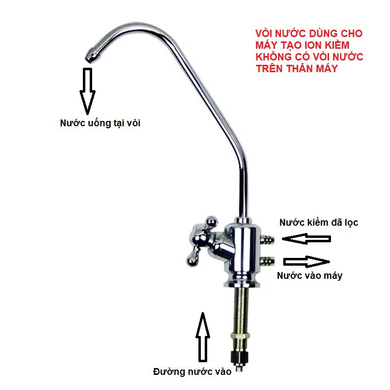 Vòi nước Cổ cao dùng cho máy lọc nước ION Kiềm