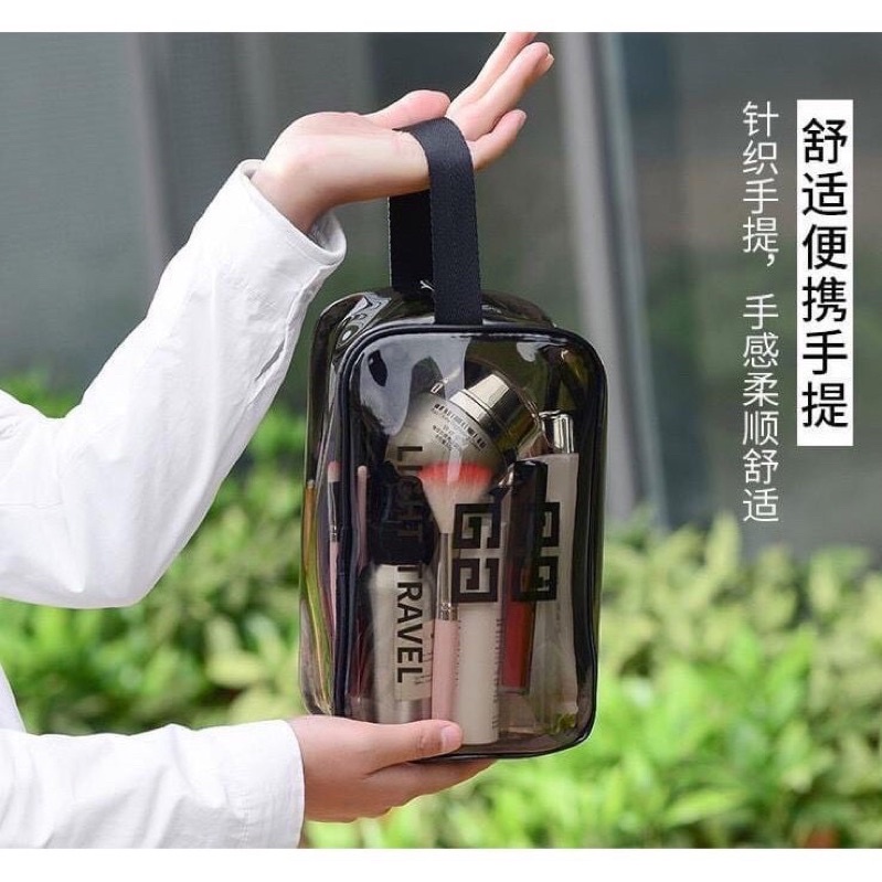 Sét 3 túi đựng mỹ phẩm trong suốt đa năng tiện dụng chống thấm nước ,túi đựng mĩ phẩm du lịch siêu bền đẹp