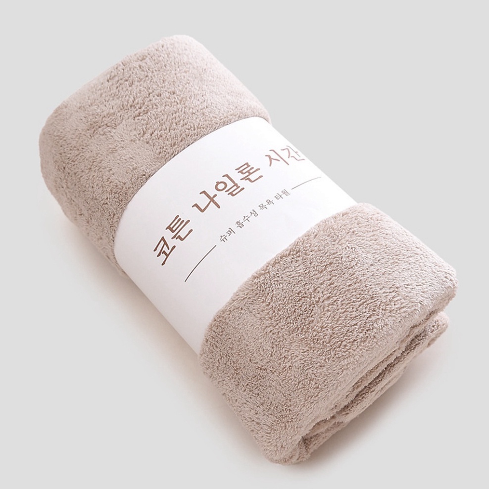khăn mặt sợi lông cừu siêu mềm, khăn lau mặt Hàn Quốc sợi cotton màu trơn