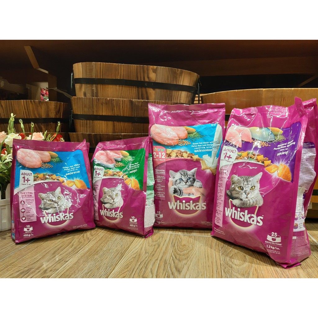 FREE XIP[1.2 kg] Whiskas Thức Ăn Hạt Cho Mèo Vị Cá Biển RẺ NHẤT