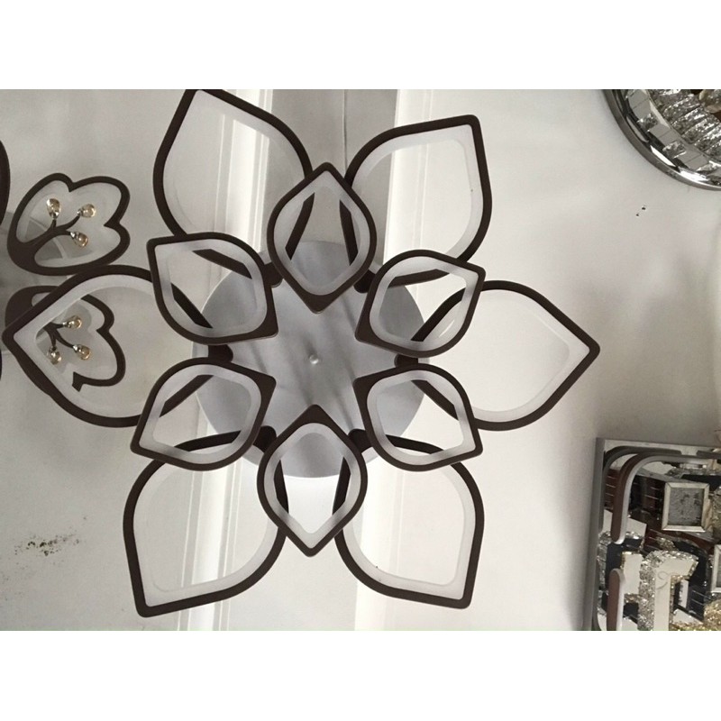 Đèn Ốp Trần Hoa Sen 12 Cánh Có Mầu Đen