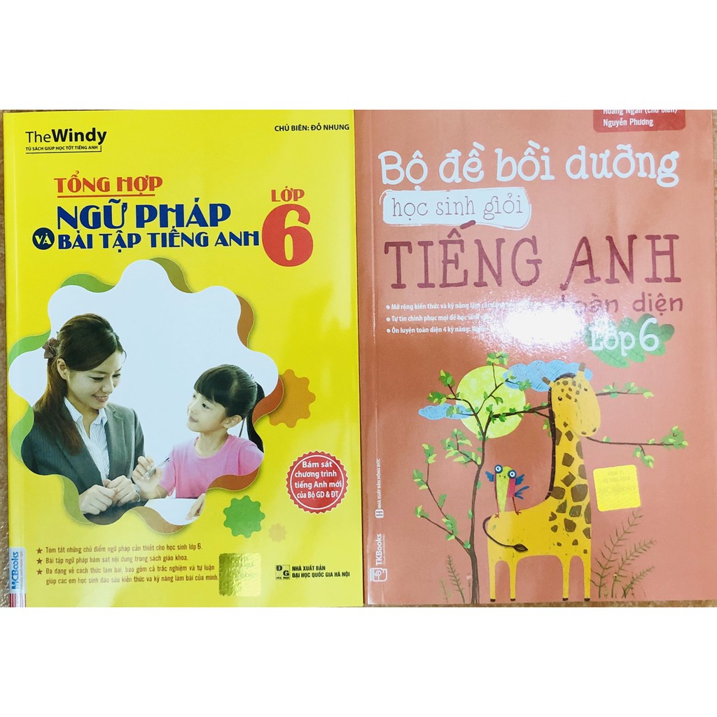 Sách - Combo Tổng Hợp Ngữ Pháp Và Bài Tập Tiếng Anh Lớp 6 + Bộ Đề Bồi Dưỡng Học Sinh Giỏi Tiếng Anh Toàn Diện Lớp 6