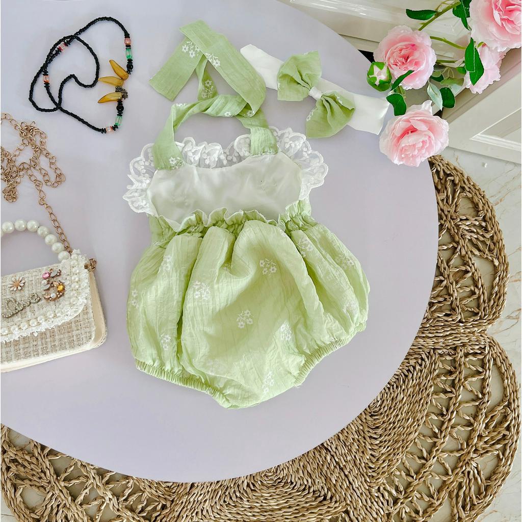 body yếm hai dây bé gái dễ thương [𝐓𝐀̣̆𝐍𝐆 𝐊𝐄̀𝐌 Nơ Su Shop- body thiết kế sinh nhật thôi nôi cho bé