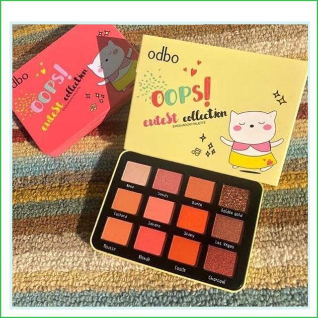 BẢNG PHẤN MẮT 12 Ô ODBO OOPS CUTEST COLLECTION EYESHADOW PALETTE OD212 NO.01
