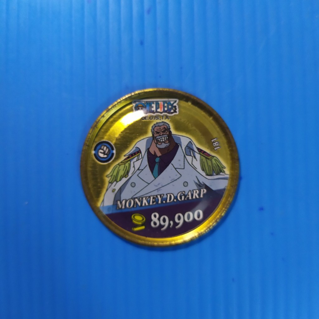 Thẻ Toonies One Piece xu tròn vàng gold các thành viên siêu tân tinh, hải quân, thriller bark...2nd cũ trầy ít