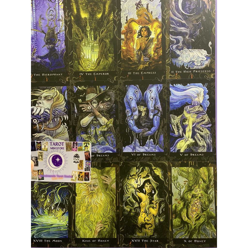 Bộ Bài Blood Moon Tarot Size Gốc, Chất Liệu Giấy Cao Cấp