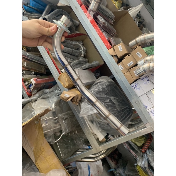 Cổ inox thay thế cổ pô zin đường hàn titan cực đẹp