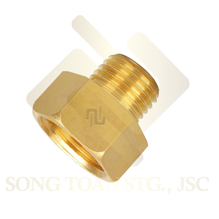 [LƠ REN THU] Khớp nối ren trong ren ngoài dân dụng BSP lệch - Bằng đồng (Brass Adaptor female to male) Sơ mi cả rá ngược