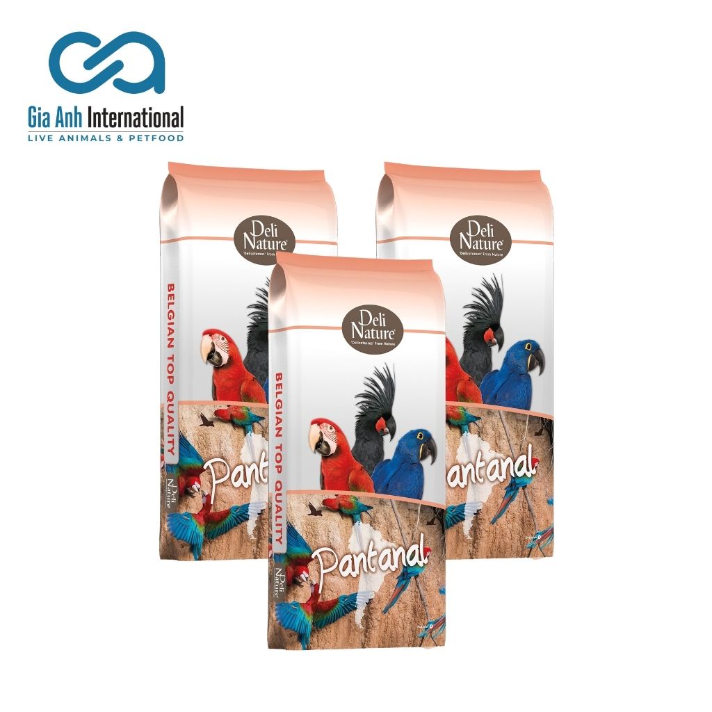 Hạt Trộn Bổ Sung Dinh Dưỡng Cho Vẹt Đuôi Dài, Vẹt Vàng - Deli Nature Amazonas Park Pantanal Hàng Cao Cấp  Bao 12,5kg