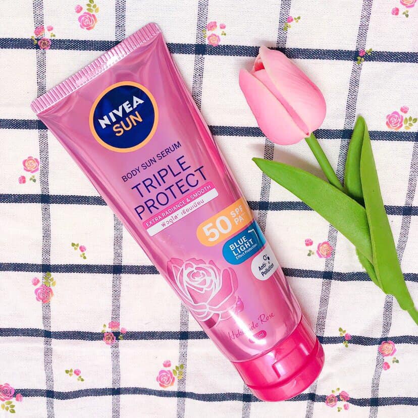 Tinh chất dưỡng sáng da chống nắng Nivea Sun Triple Protect Soothing &amp; Fresh Body Sun Serum SPF50 PA+++ 70 ml