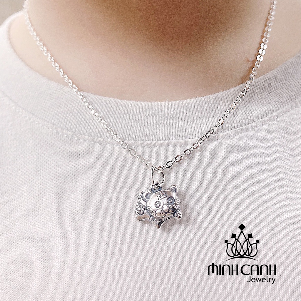 Vòng Cổ Bạc Charm Hổ Cho Bé Minh Canh Jewelry