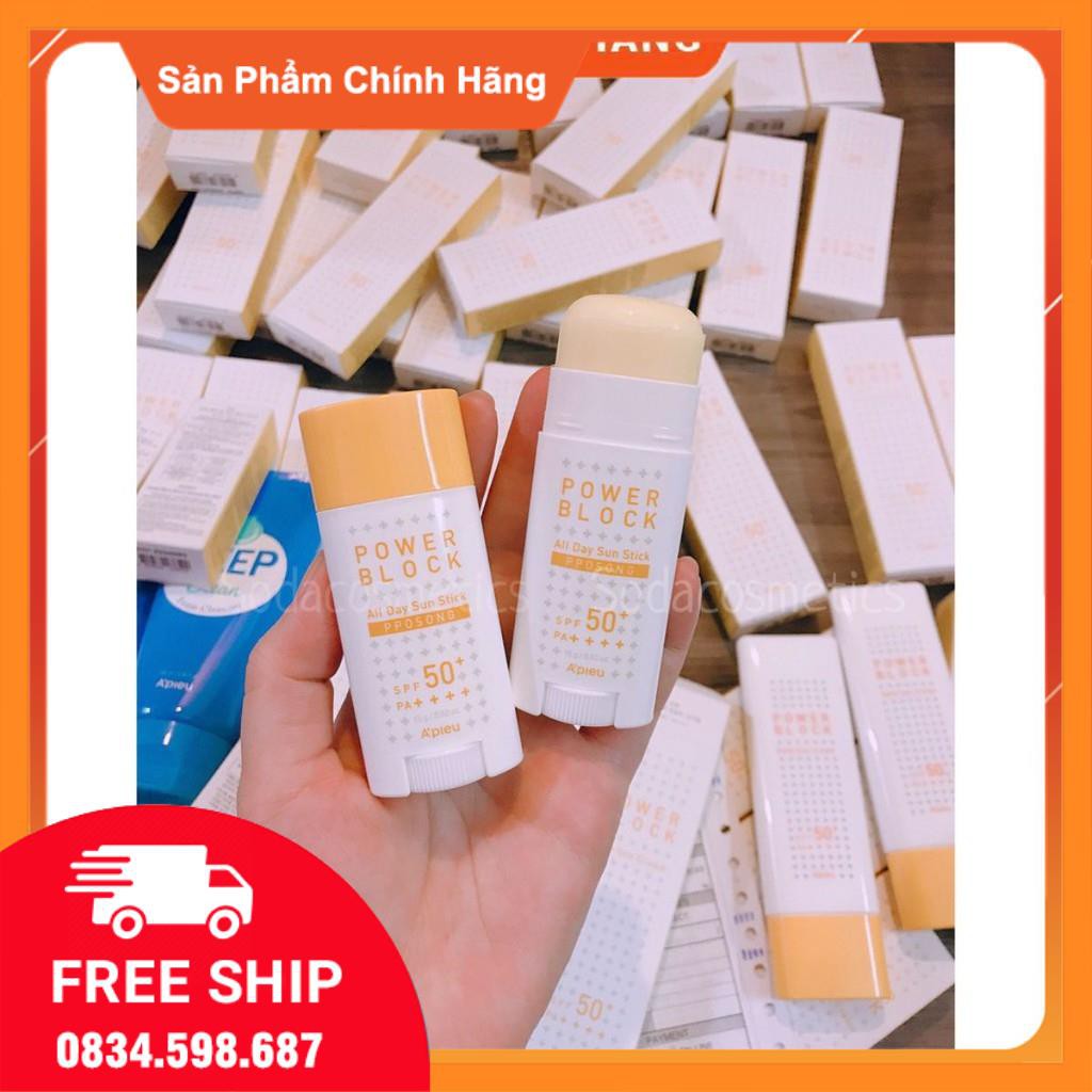 [HÀNG CHÍNH HÃNG] THỎI CHỐNG NẮNG APIEU POWER BLOCK ALL DAY SUN STICK SPF50+ PA++++