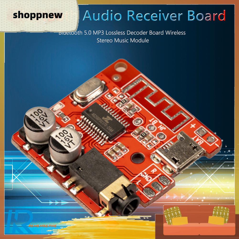 Shoppnew Bluetooth Audio Receiver Board Bluetooth 5.0 MP3 Lossless Decoder Module
