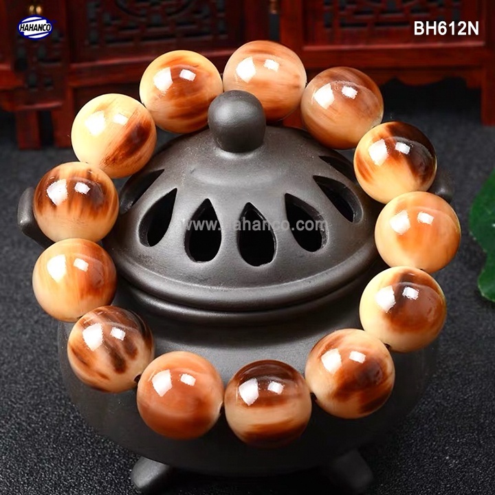 Vòng Tay sừng vân nưa Giúp Tâm Bạn Tĩnh - Sức Khỏe Bình An - Tài Lộc [BH612N] Hahanco