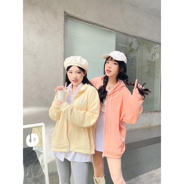 Áo khoác Popcornx Peach Hoodie Zip