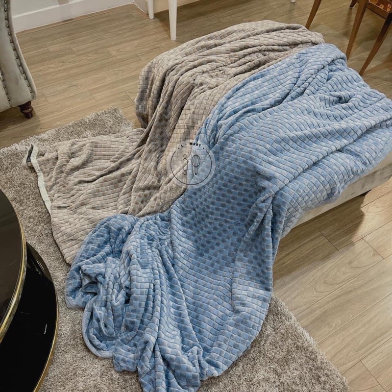 Chăn ô nhỏ High End dày dặn lông siêu mềm 2m x 2m3 đủ màu