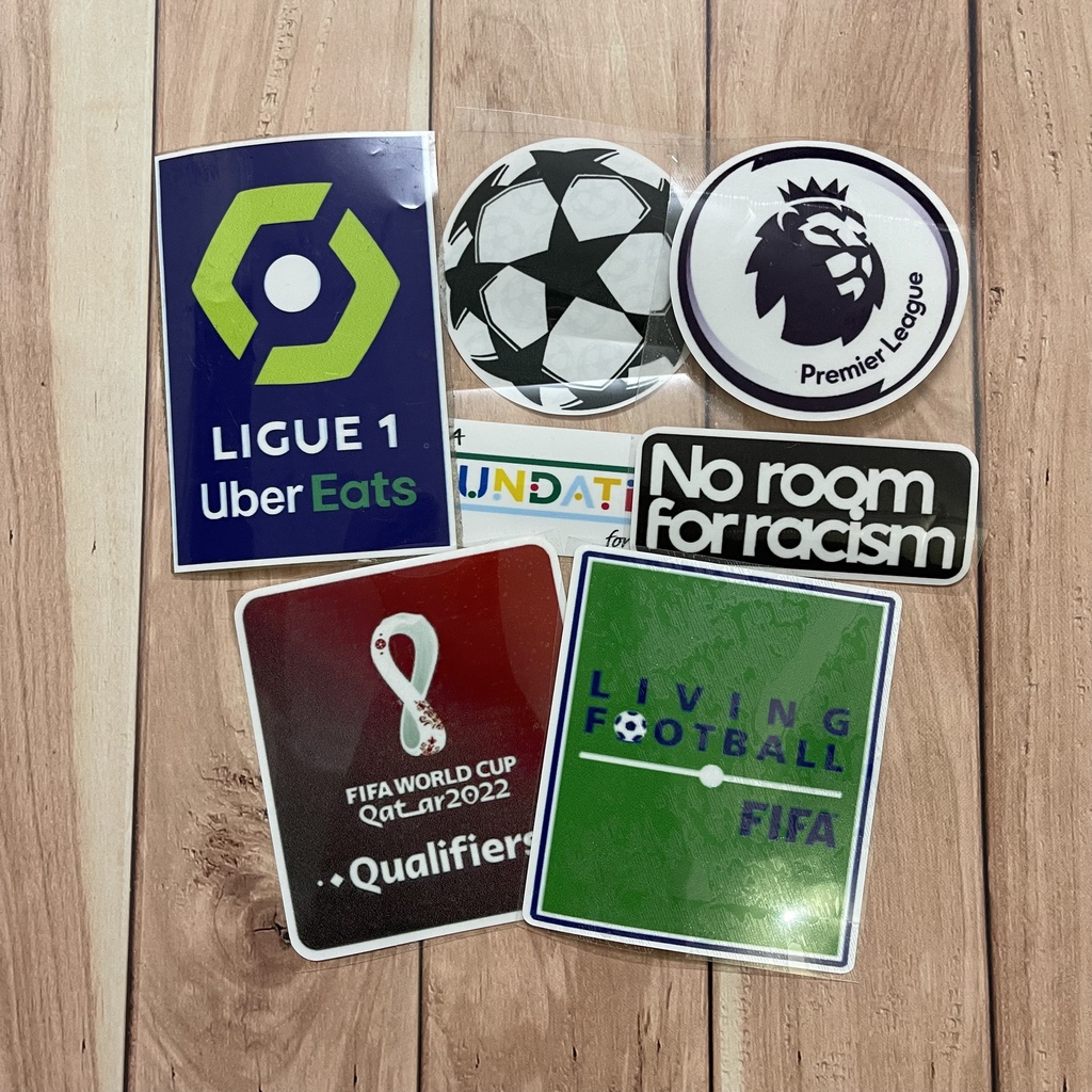 Logo Patch Tay Bóng Đá Chuẩn Thi Đấu - C1, EPL, Ligue 1 , WC 2022 ....