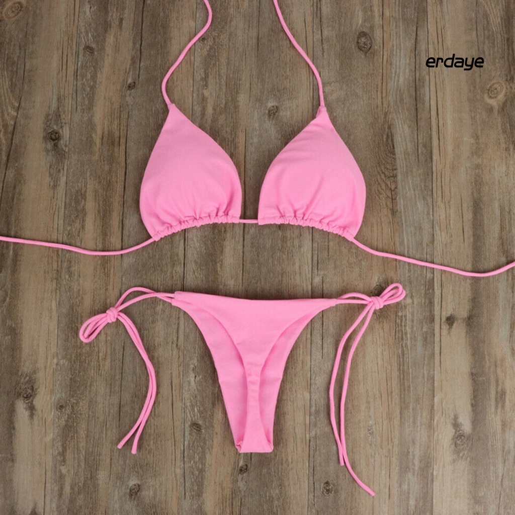 Bộ Bikini 2 Mảnh Màu Sắc Xinh Xắn Cho Nữ