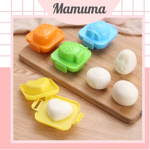 Khuôn tạo hình cơm nắm bento, trứng luộc, làm bánh nướng bánh dẻo cho bé ăn dặm, kích thích ngon miệng nhiều hình Mamuma
