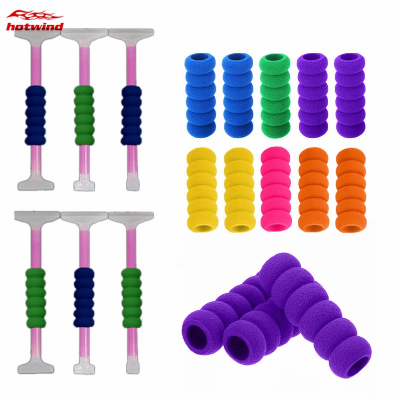 Set 10 dụng cụ bọc đầu bút chì hỗ trợ cầm tay khi viết nhiều màu sắc tiện dụng