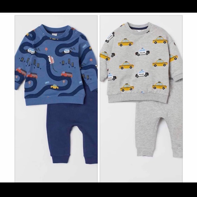 2 bộ ô tô xanh xám của HM