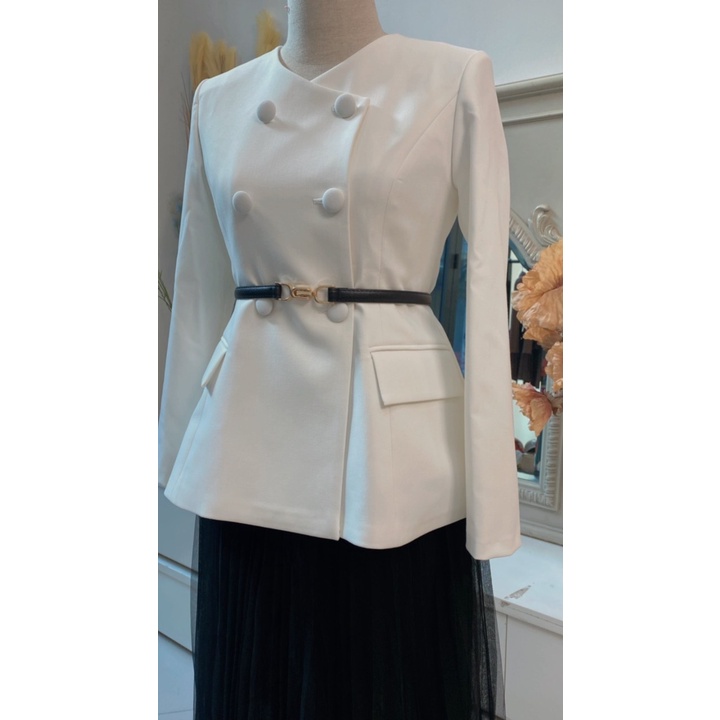 Vest nguyên sét dáng peplum và chân váy lưới xèo hàng cao cấp