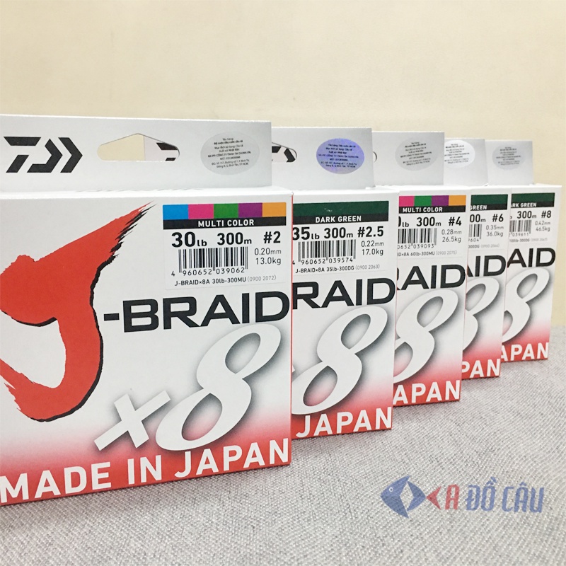 Dây PE Daiwa J-braid X8 made in Japan