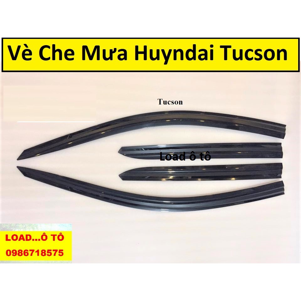 Vè Che Mưa Xe Huyndai Tucson 2022-2019 Nhựa ABS Đen Thái Cao Cấp