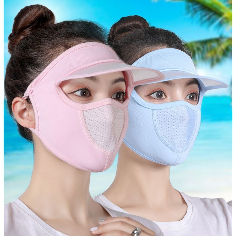 Khẩu trang Ninja có kính chống nắng bụi, vải thun cotton mỏng thoáng mát, che kín mặt, trán, có tai đeo ôm sát mặt