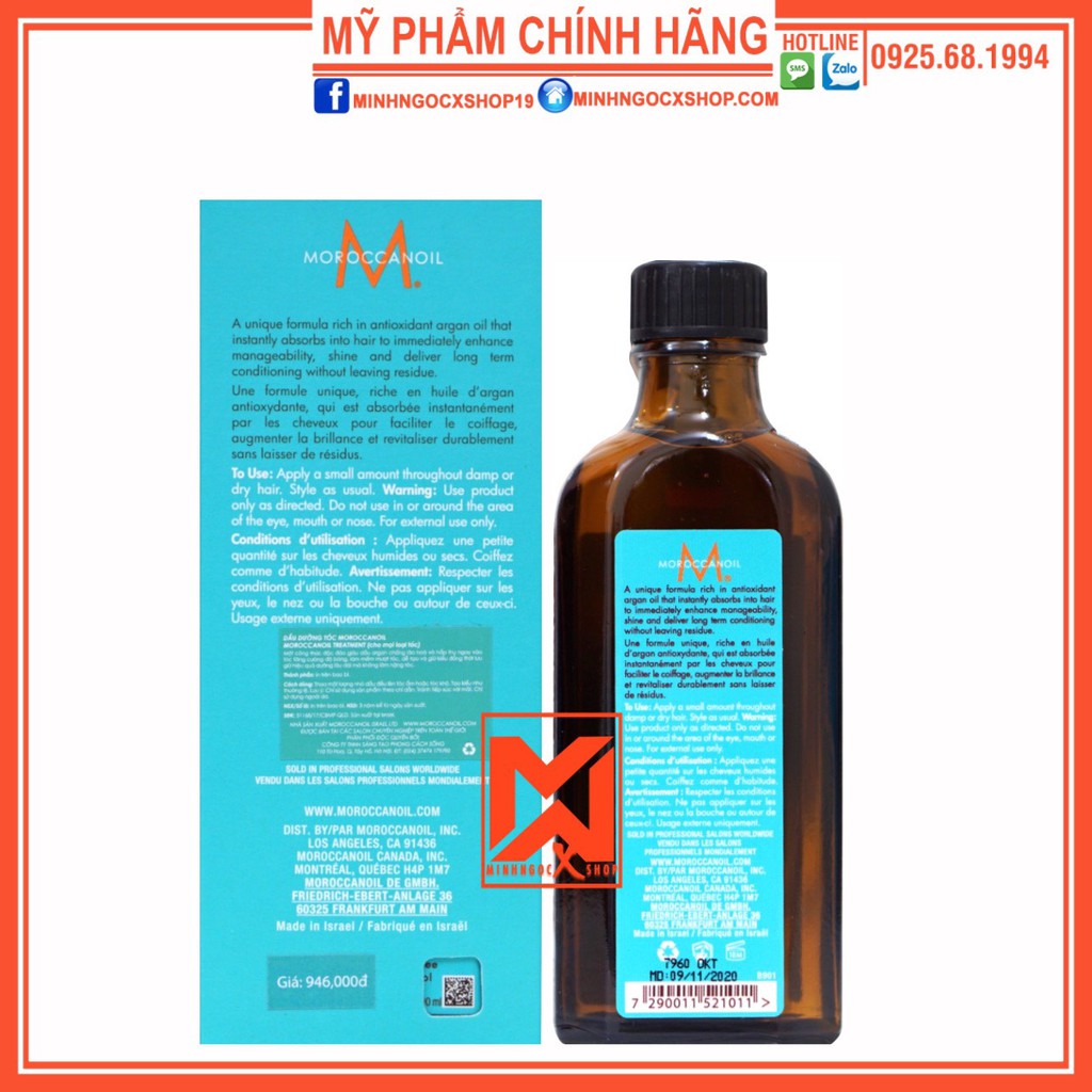 MOROCCANOIL DẦU DƯỠNG TÓC MOROCCANOIL TREATMENT 25 -100 - 200ML CHÍNH HÃNG