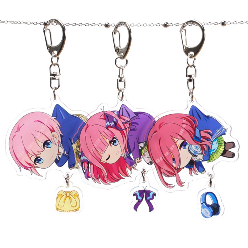 Móc khóa hình các chị em nhà Nakano Miku dễ thương tùy chọn kiểu dáng