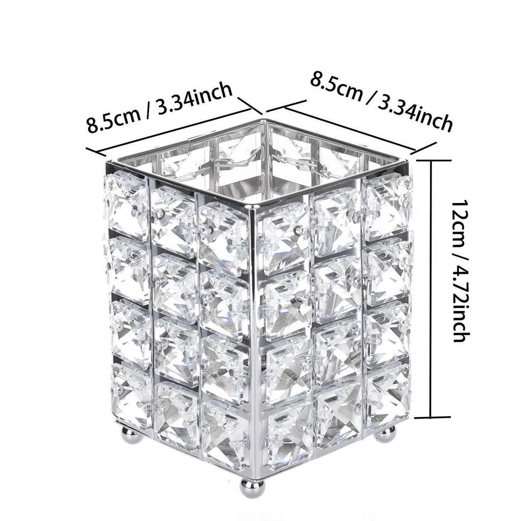 Cốc pha lê đựng cọ, dụng cụ làm nail, cọ make up