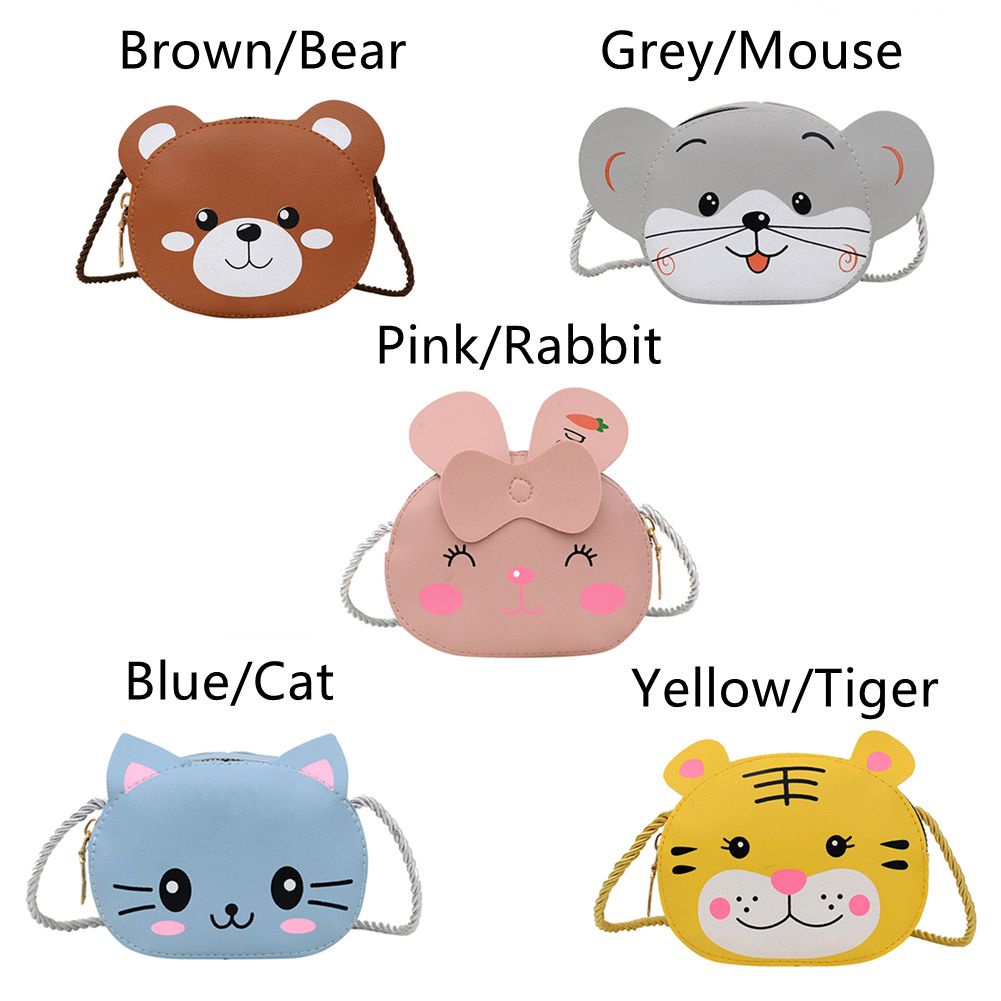 Túi đeo chéo hình động vật dễ thương nhiều màu sắc tuỳ chọn cho bé