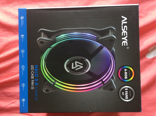 Kit 3 Fan LED RGB ALSEYE Halo 5.0 Chính hãng siêu bền đẹp newbox