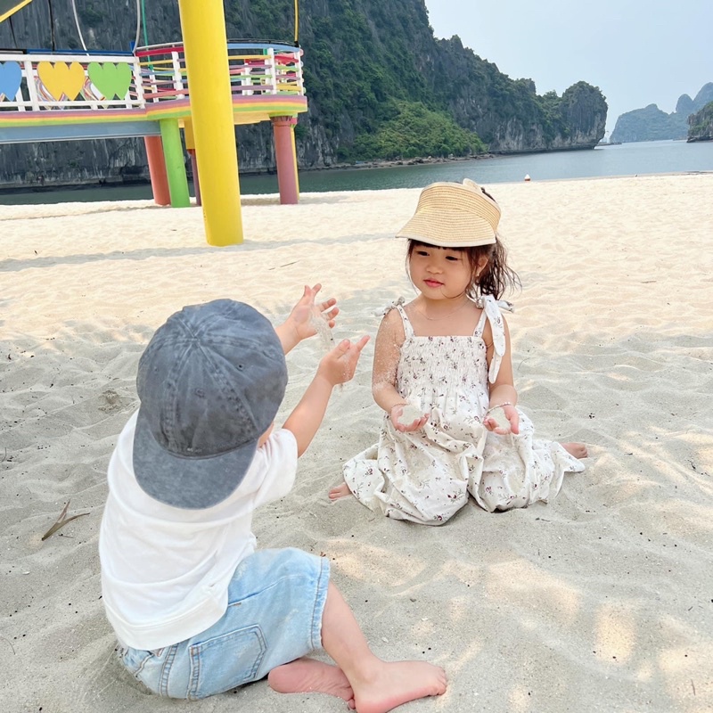 Váy smock hoa-HÀNG SALE KO ĐỔI TRẢ