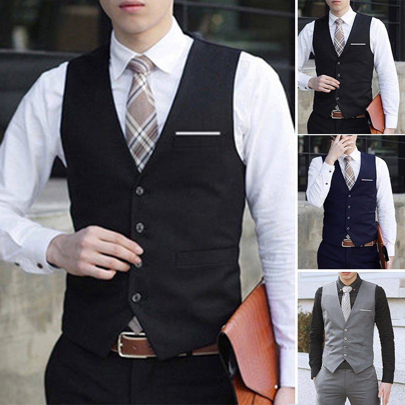 Gilet Áo Khoác vest Ôm Dáng Thời Trang Lịch Lãm Cho Nam tuxedo