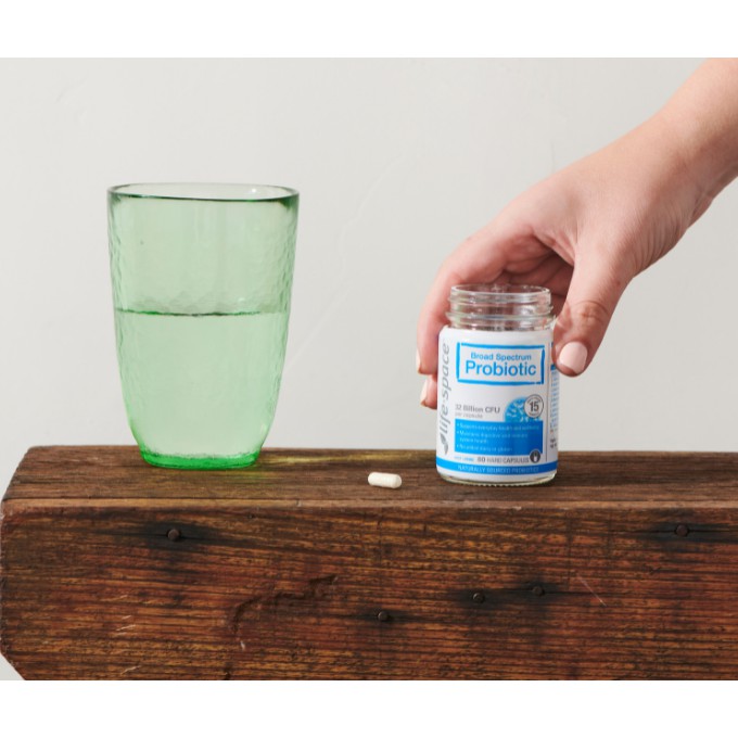 Viên uống men vi sinh dành cho người lớn Life space broad spectrum probiotic 60 viên của Úc