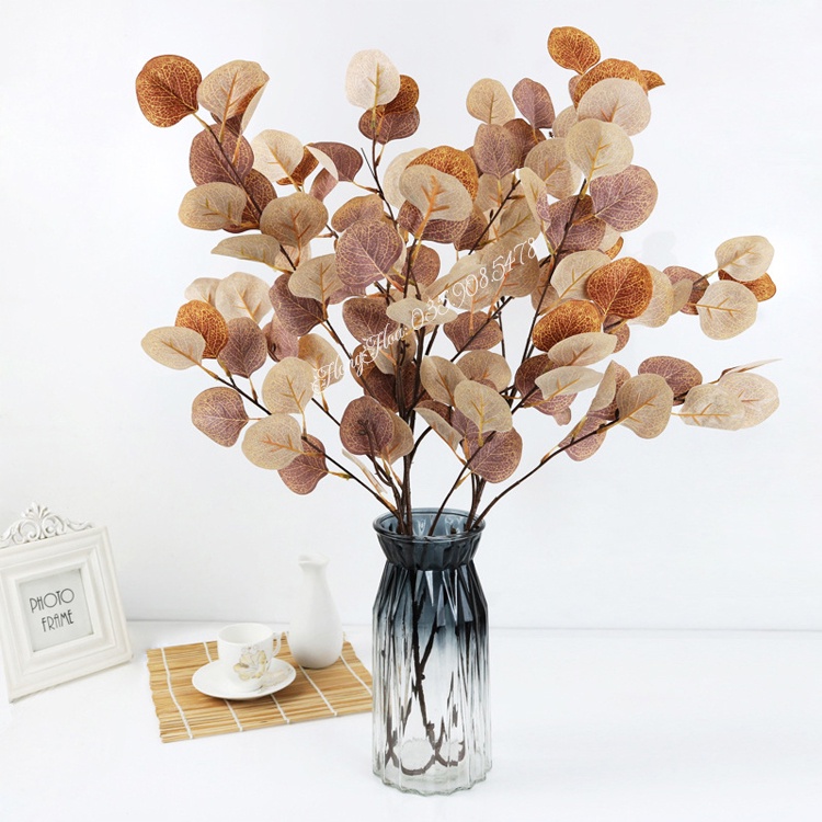 🍀 Cành Lá Táo Giả dài 80cm 5 nhánh lá to loại đẹp