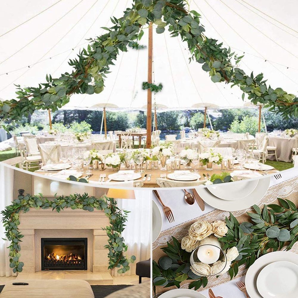 Aaron1 Dây Leo Lá Bạch Đàn Nhân Tạo Dài 2m Dùng Để Trang Trí Nhà Cửa