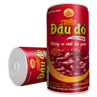 Thùng 24 Lon Cháo Đậu Đỏ Minh Trung 365gr