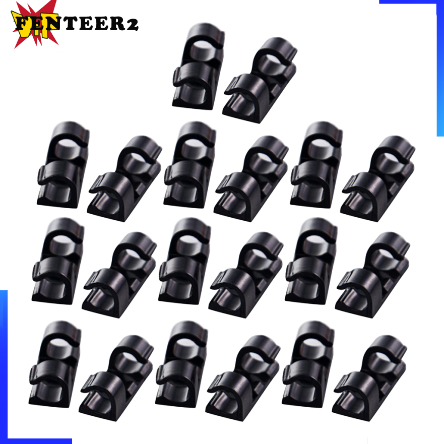 (Fenteer2 3c) 60x Self Adhesive Cable Clips Holder For Car Dash Cam Gps