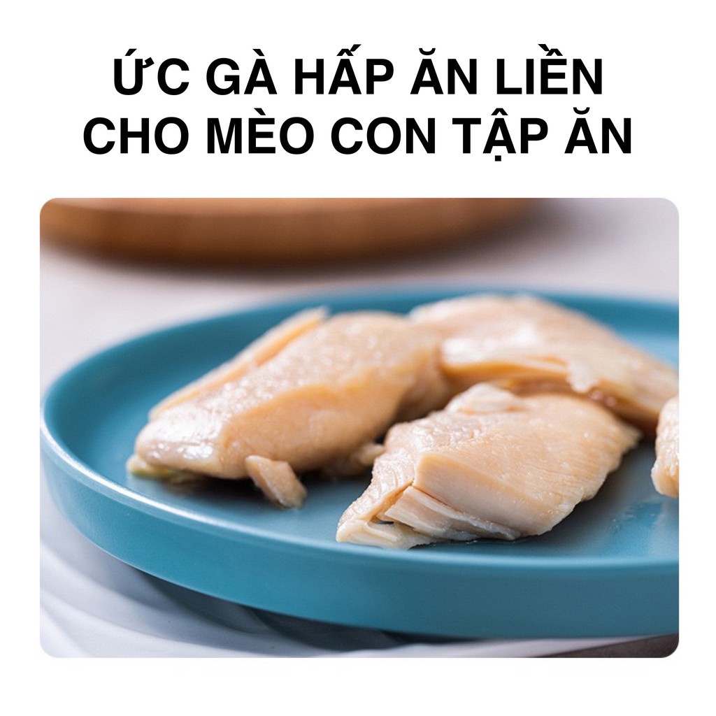 Ức gà tươi ăn liền chó mèo dinh dưỡng bổ sung đạm túi 40g - Bivido