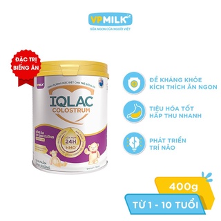 Sữa bột VPMILK IQLac Colostrum Biếng Ăn Suy Dinh Dưỡng Premium 400gr