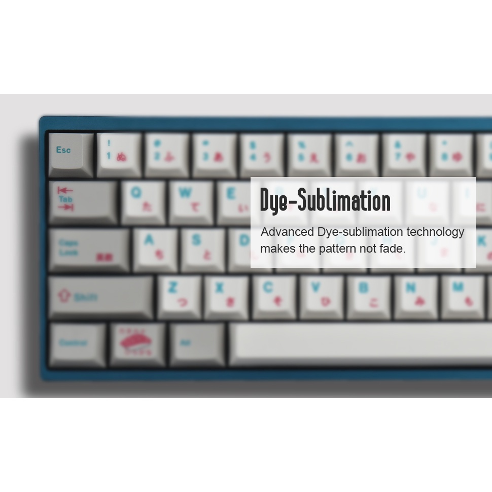 GMK keycaps, 124 phím keycaps cherry Cấu hình DYE-SUB Cá nhân hóa GMK Keycaps cho bàn phím cơ