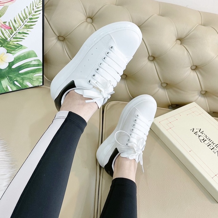 GIÀY sneaker MCQ,  McQueen nam nữ cao cấp gót đen da, nhung  dây lụa cao cấp sezi 36_ 43