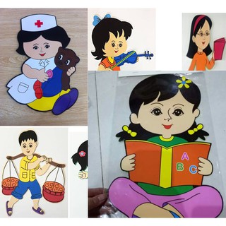 Tranh xốp mầm non trang trí phòng học bé Trang trí lớp mầm non