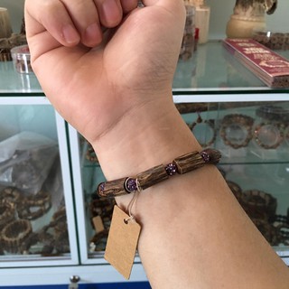 Vòng Tay Trầm Hương Nữ - Trầm Sánh Hạt Tím Cực Đẹp 📿 Vòng Phong Thủy